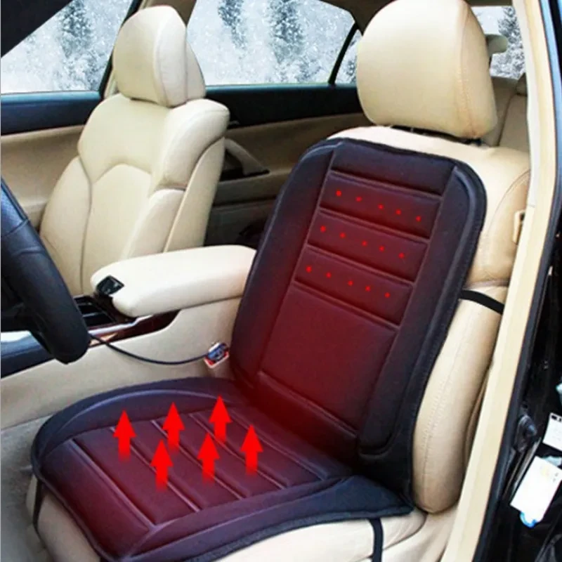 Heated Car Seat Cover – 12V Winter Cushion with Backrest & Warmer