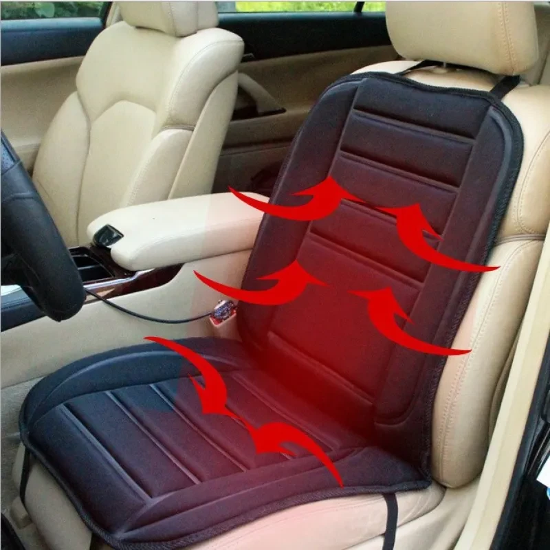 Heated Car Seat Cover – 12V Winter Cushion with Backrest & Warmer