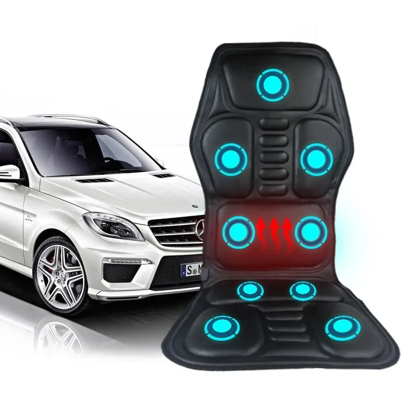 Car Neck & Waist Massager – 9 Modes, Heating & 12V Dual Use