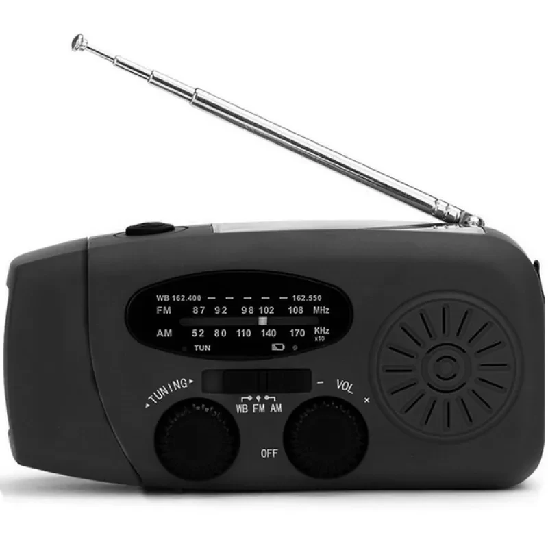 Emergency Hand Crank Radio – AM/FM NOAA, Flashlight & Power Bank