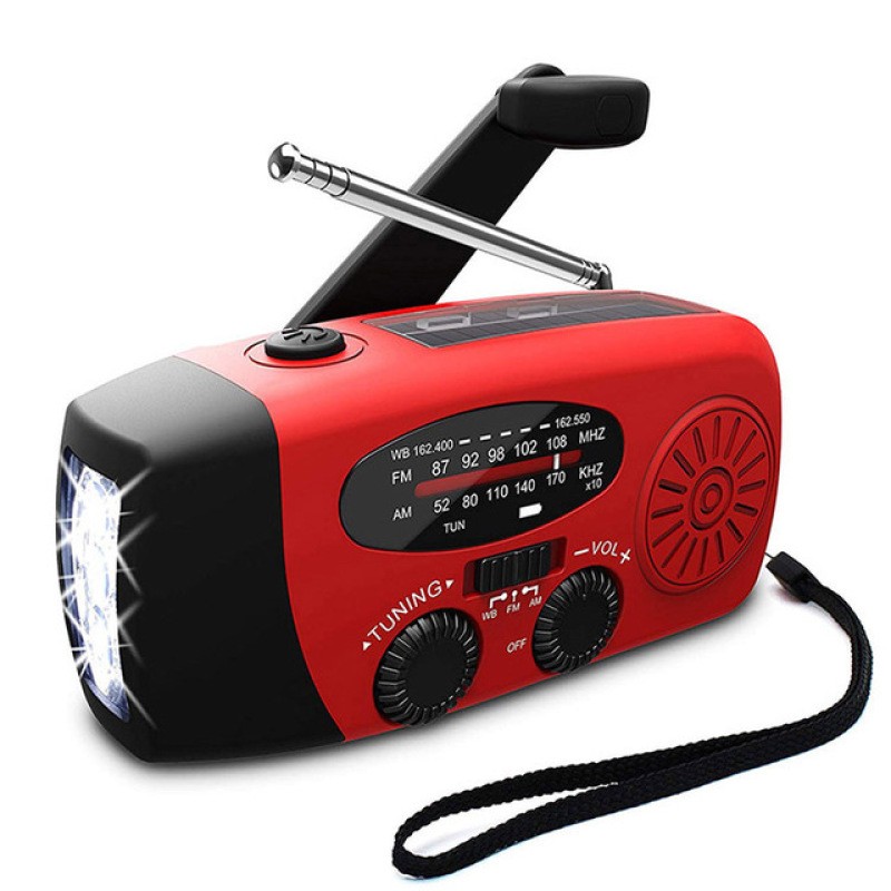 Emergency Hand Crank Radio – AM/FM NOAA, Flashlight & Power Bank