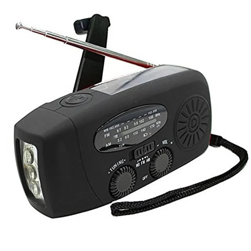 Emergency Hand Crank Radio – AM/FM NOAA, Flashlight & Power Bank
