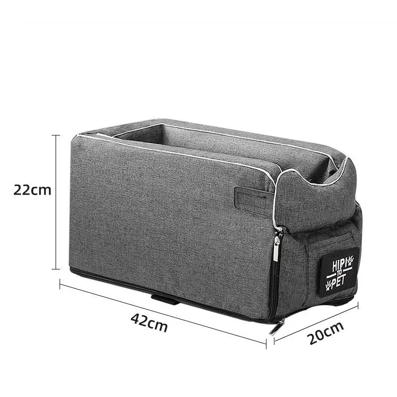Portable Dog Car Seat Booster Bed – Safe Travel Carrier for Pets