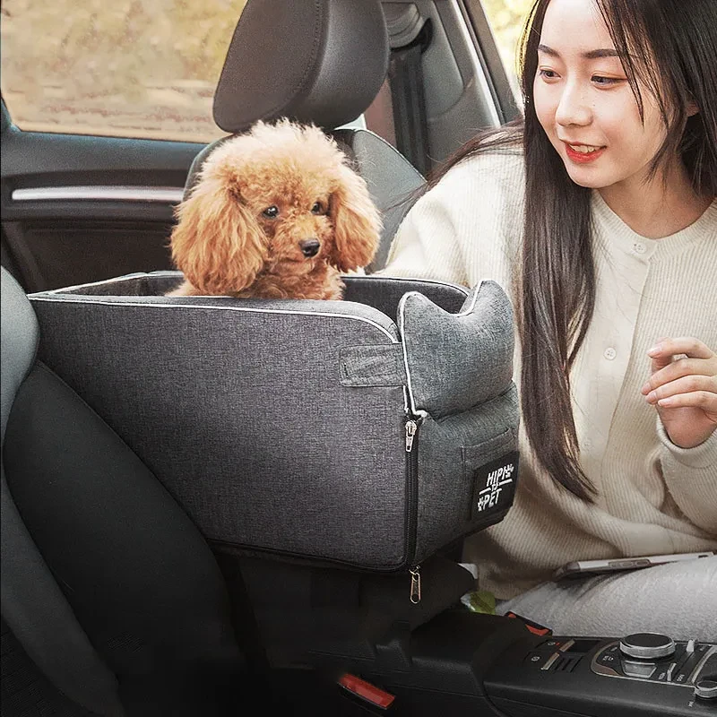 Portable Dog Car Seat Booster Bed – Safe Travel Carrier for Pets