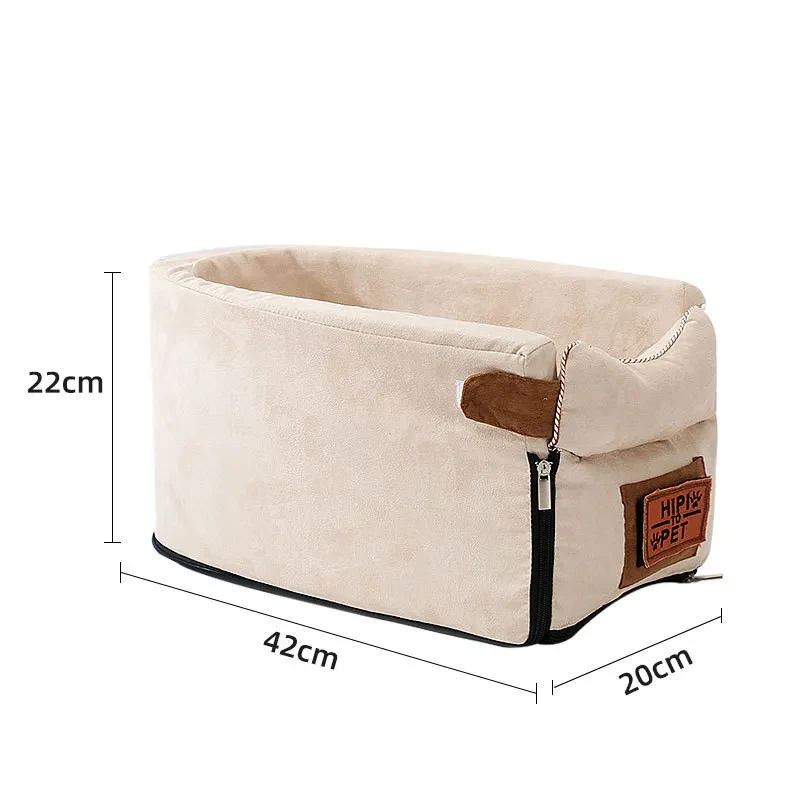 Portable Dog Car Seat Booster Bed – Safe Travel Carrier for Pets
