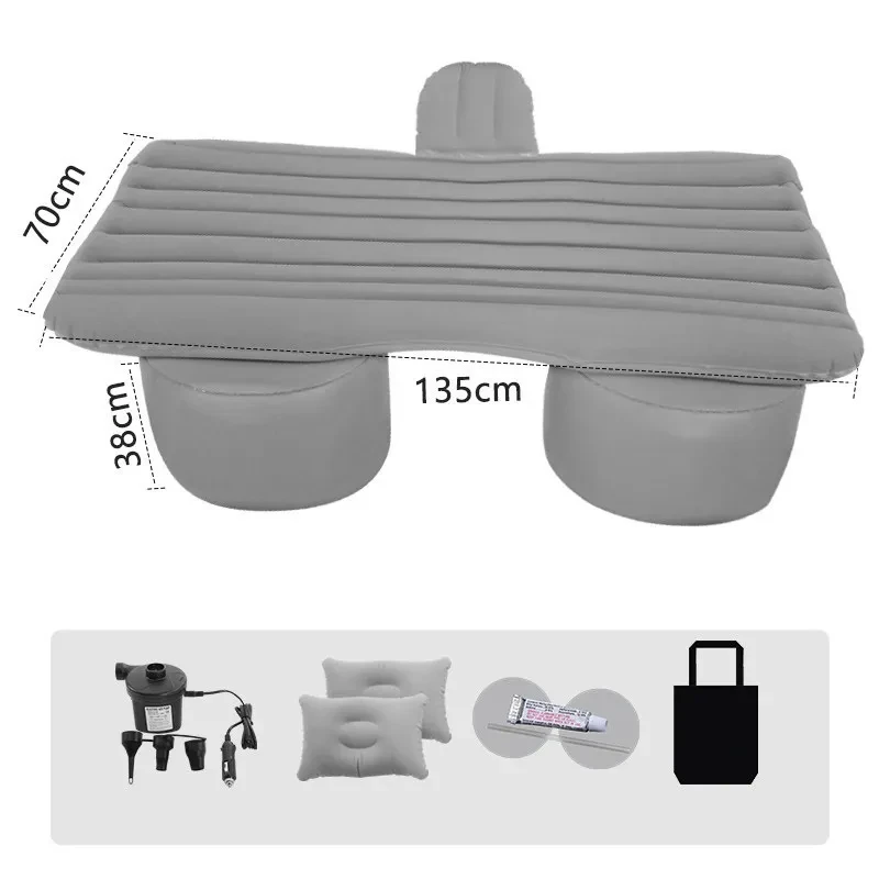 Inflatable Car Backseat Mattress – Portable Air Bed with Pump