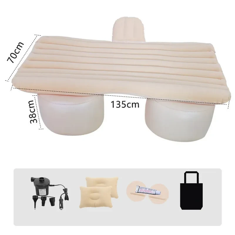 Inflatable Car Backseat Mattress – Portable Air Bed with Pump