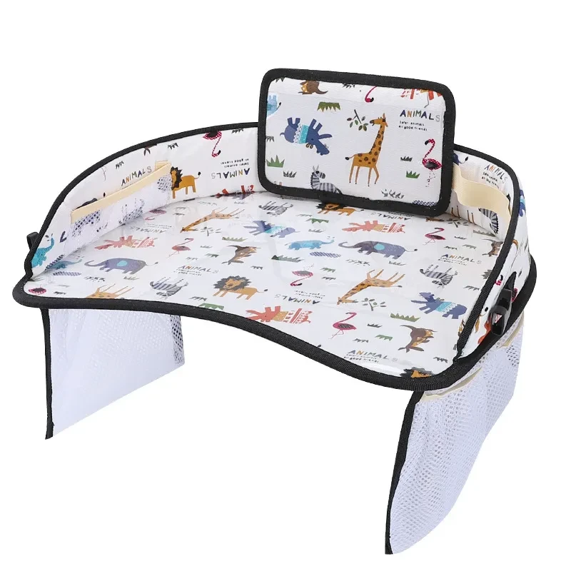 Kids Car Travel Tray with Storage – Half-Surround Lap Organizer