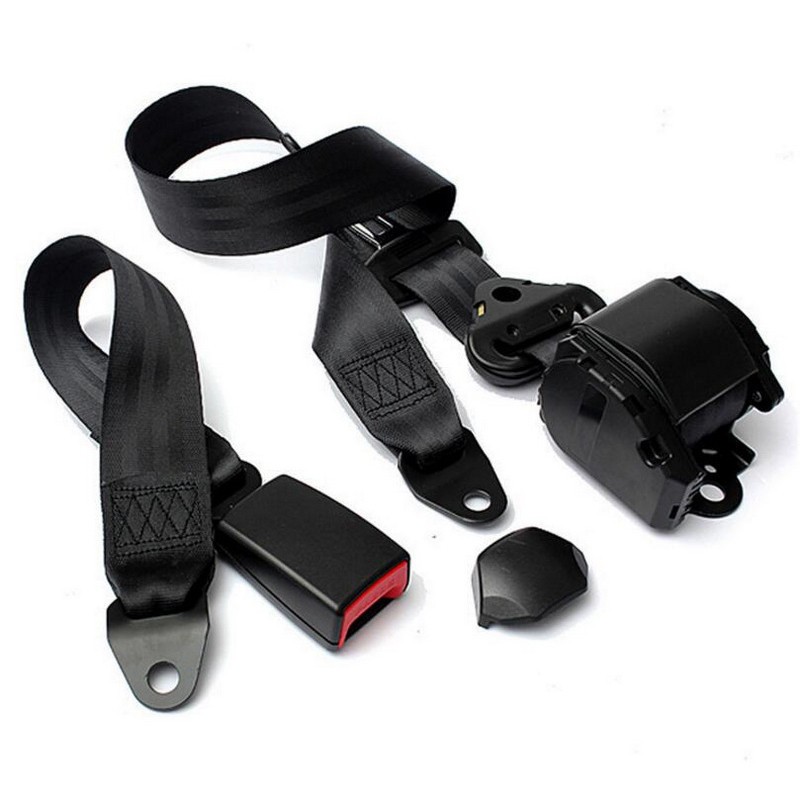 3-Point Retractable Seat Belt Kit – Adjustable Car Safety Harness