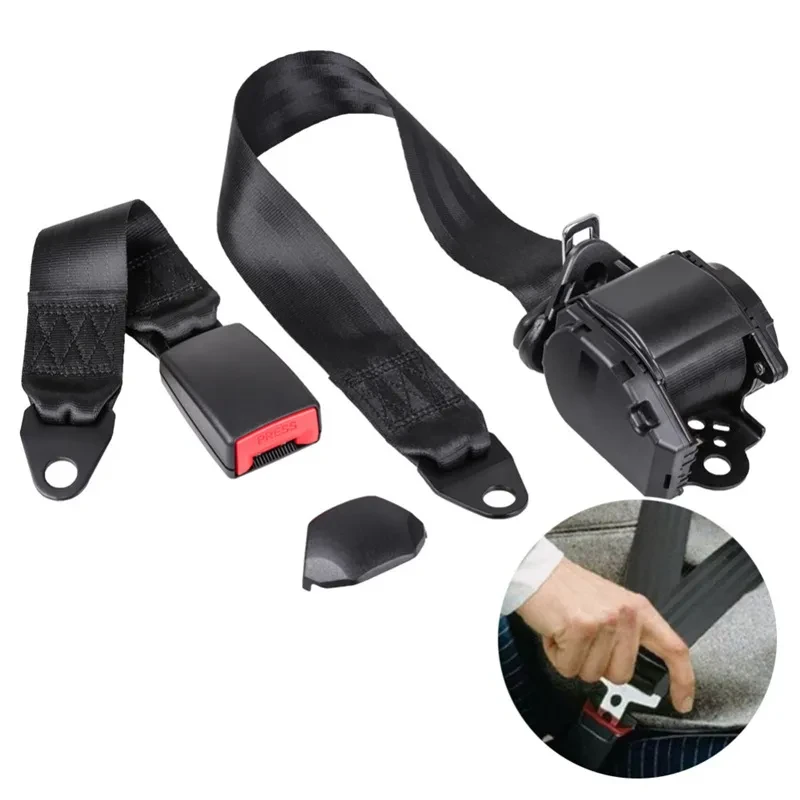 3-Point Retractable Seat Belt Kit – Adjustable Car Safety Harness