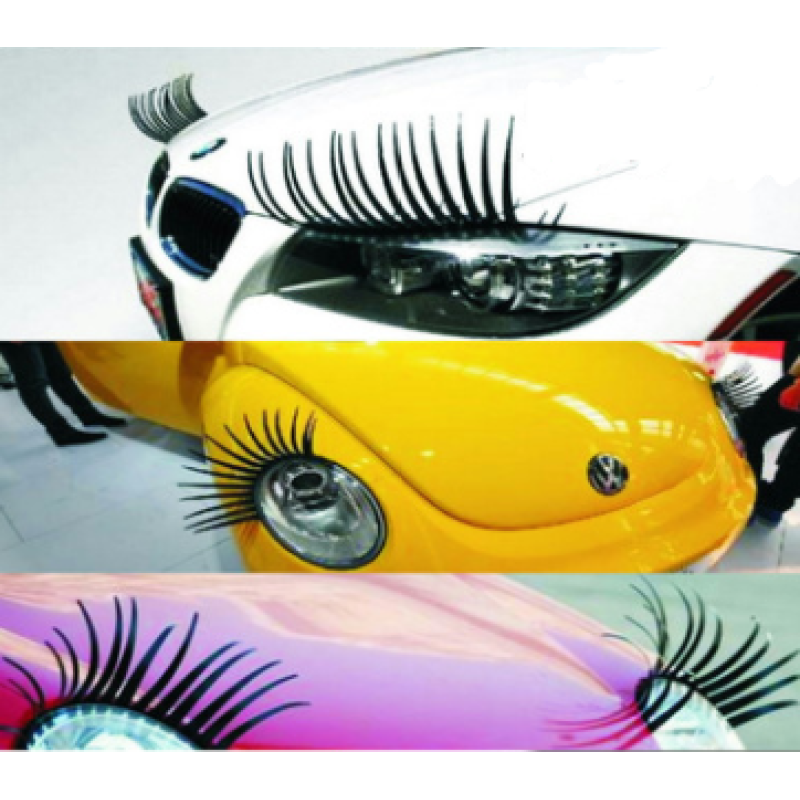 Car Headlight Eyelash Stickers – Fun False Eyelashes
