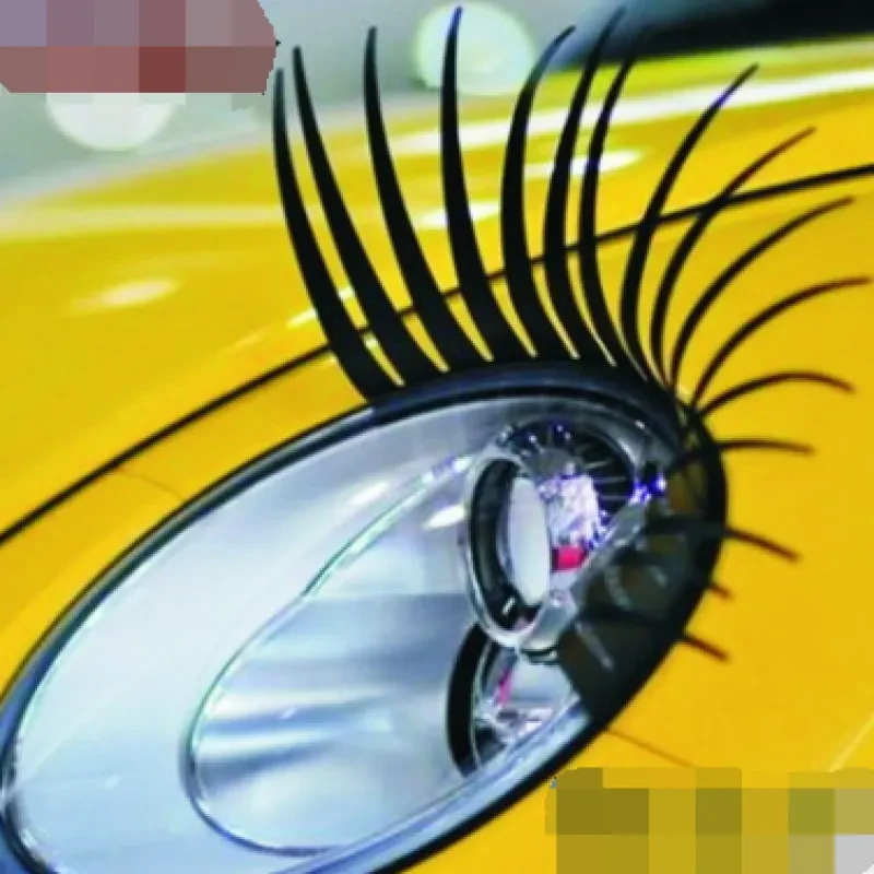 Car Headlight Eyelash Stickers – Fun False Eyelashes