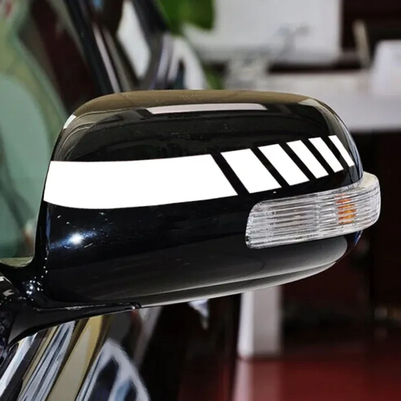 Reflective Rearview Mirror Stripe Sticker – Car Body Safety Decal
