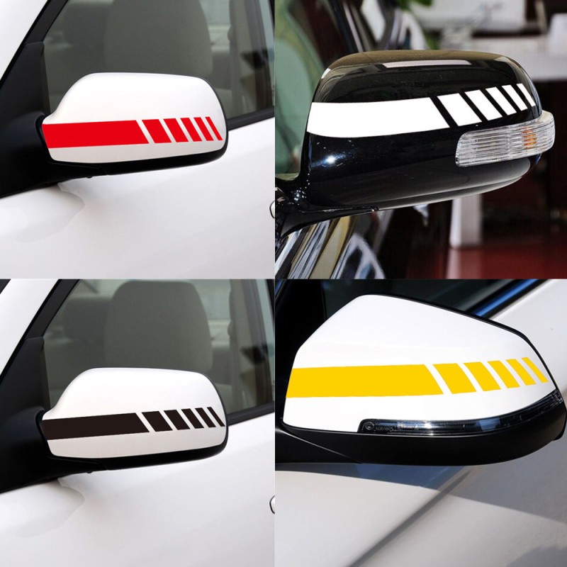 Reflective Rearview Mirror Stripe Sticker – Car Body Safety Decal