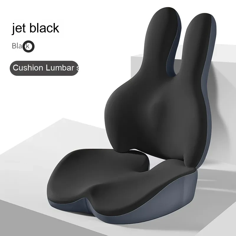 Car Seat Heightening Cushion Set – Lumbar Support & Headrest Pad