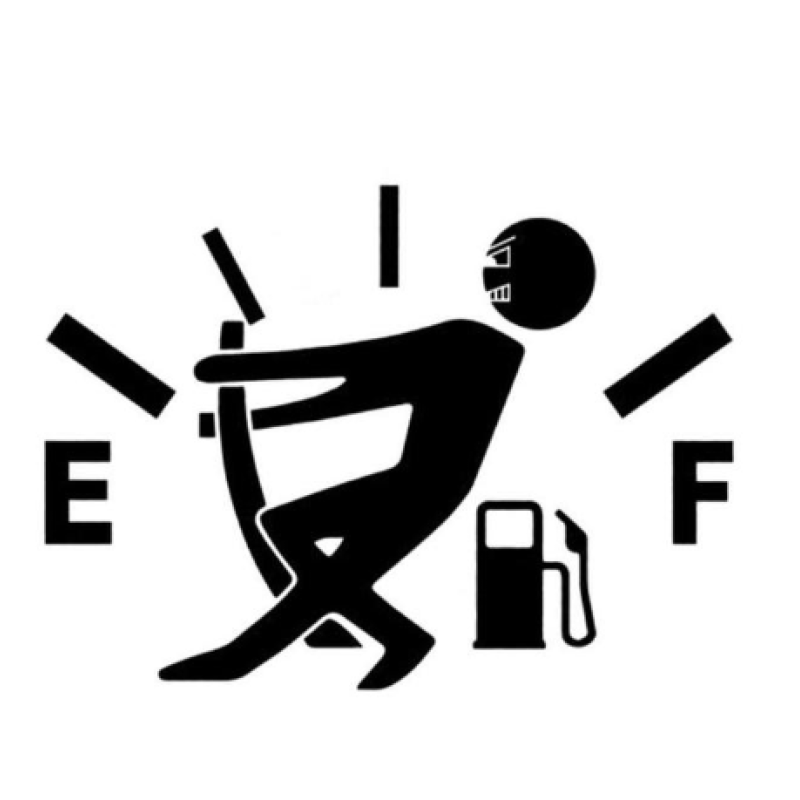 Funny Compass Fuel Gauge Vinyl Car Sticker – PET Fuel Tank Decal
