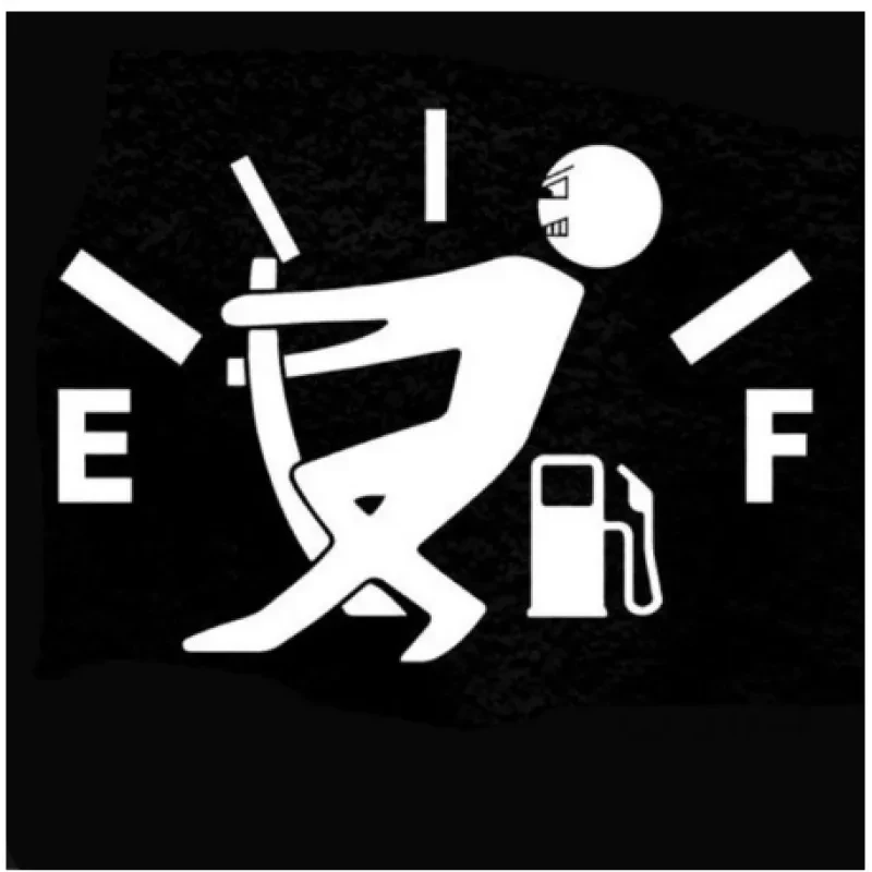 Funny Compass Fuel Gauge Vinyl Car Sticker – PET Fuel Tank Decal
