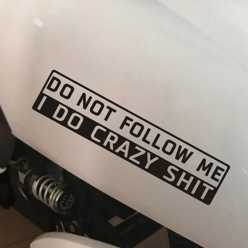 Do Not Follow Me Car Sticker – Funny English PET Vinyl Decal