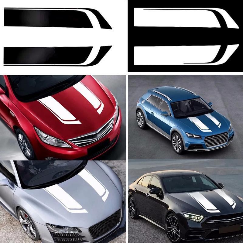 Reflective Hood Garland Car Sticker – PET Vinyl Head Cover Decal