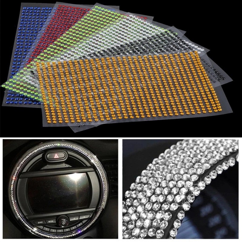Car Rhinestone Drill Sticker – Acrylic Decorative Body Decal