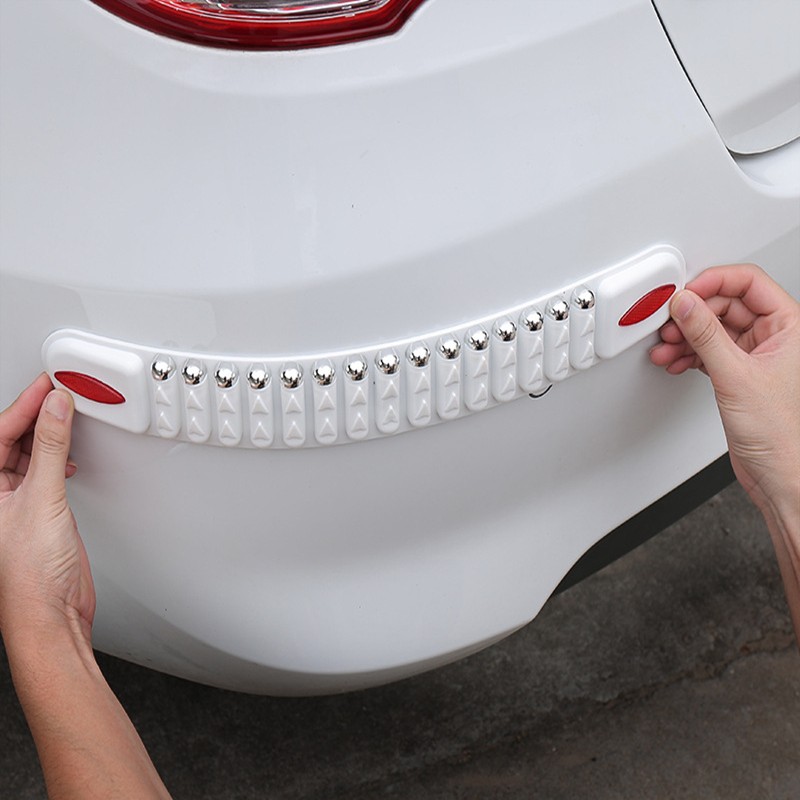 4pcs Car Bumper Guard Strips – Thickened PVC Crash Protection