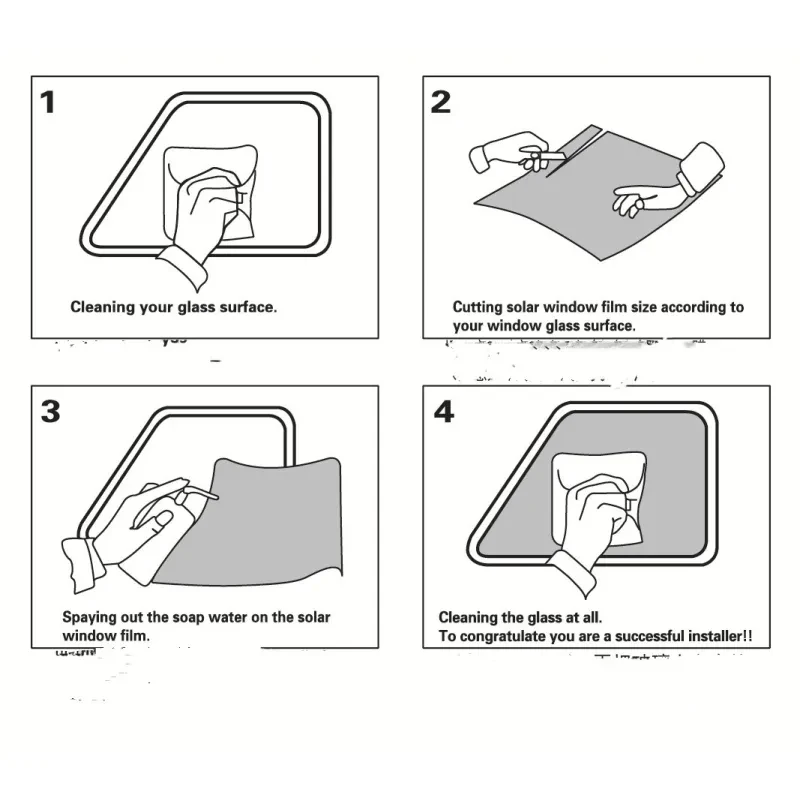 Car Window Sun Film – Black Heat Insulation PET Tint