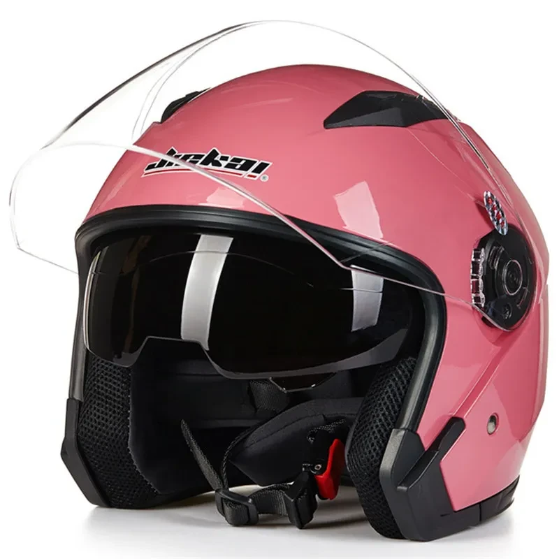 Dual Lens Motorcycle Helmet – Anti-Fog, 4-Season, Unisex Fit
