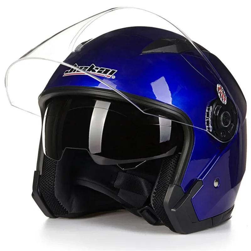 Dual Lens Motorcycle Helmet – Anti-Fog, 4-Season, Unisex Fit