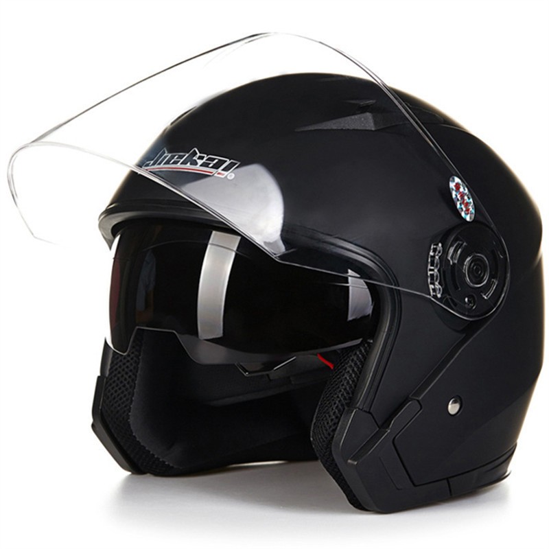 Dual Lens Motorcycle Helmet – Anti-Fog, 4-Season, Unisex Fit