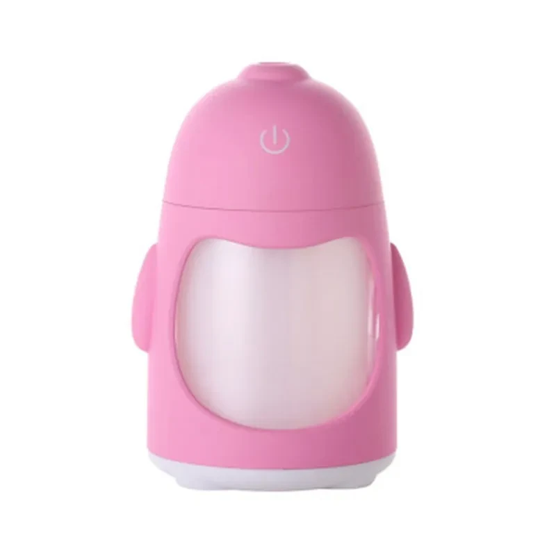 Penguin Mini USB Humidifier – 150ml Cool Mist with Night Light