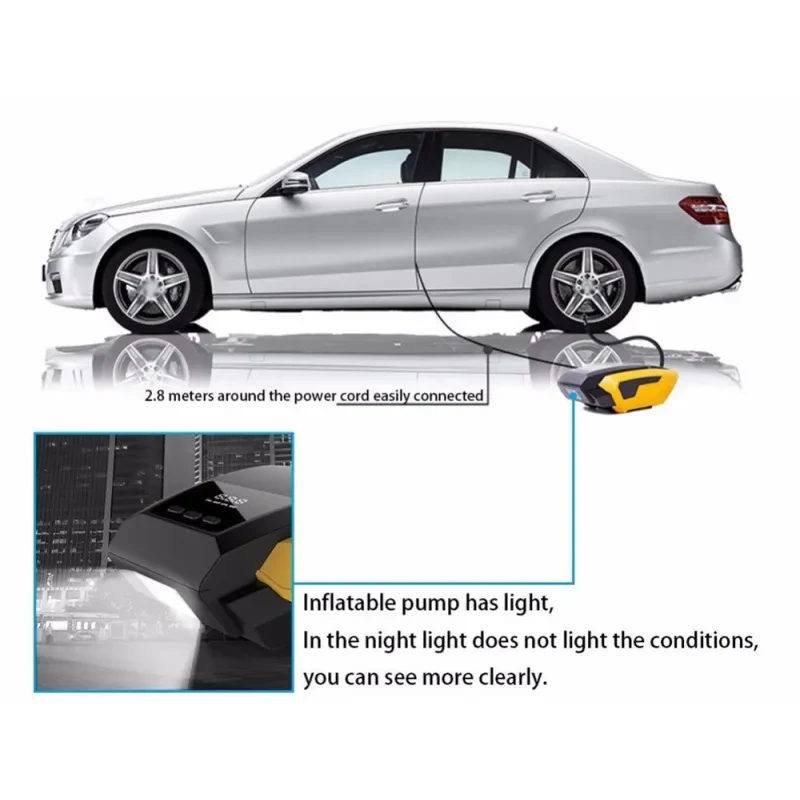 12V Portable Electric Mini Air Compressor Pump for Car & Bike Tires