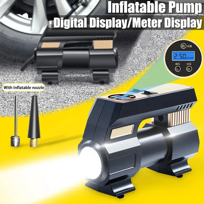 aqxreight 12V Digital Tyre Inflator β Auto Air Pump for Car & Bike