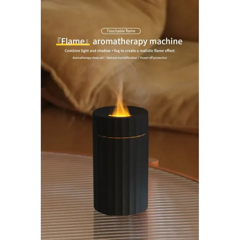 Flame Effect Air Humidifier & Oil Diffuser – Quiet Aromatherapy Mist