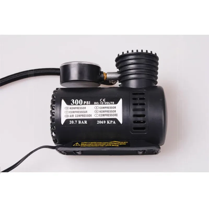 300Psi 12V Portable Air Compressor Pump – Mini Tyre Inflator for Car