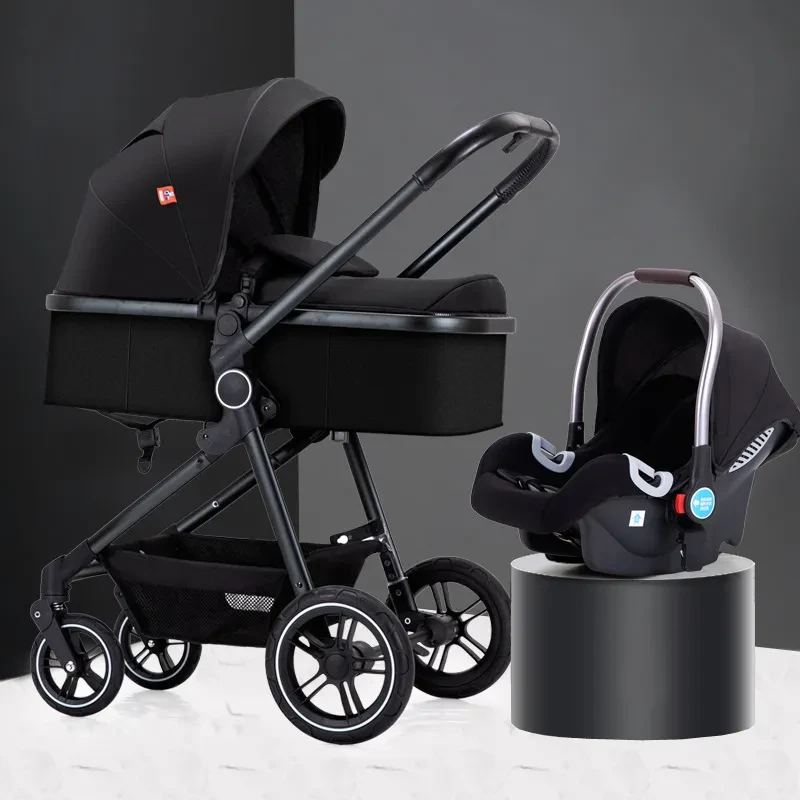 Luxury 3-in-1 Baby Stroller Folding Trolley & Carrier
