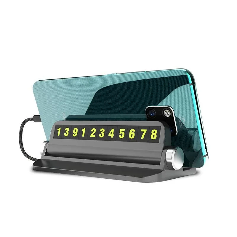 Luminous Car Parking Number Card – Air Freshener & Sticker Plate