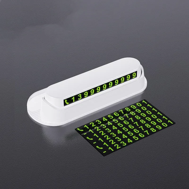 Luminous Car Parking Number Card – Air Freshener & Sticker Plate