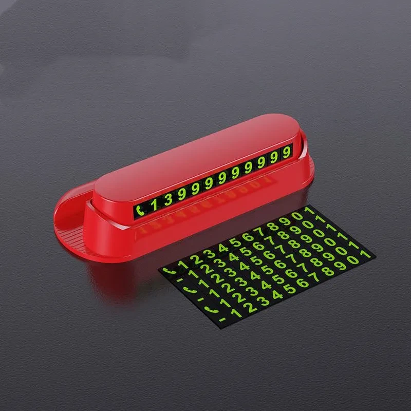 Luminous Car Parking Number Card – Air Freshener & Sticker Plate