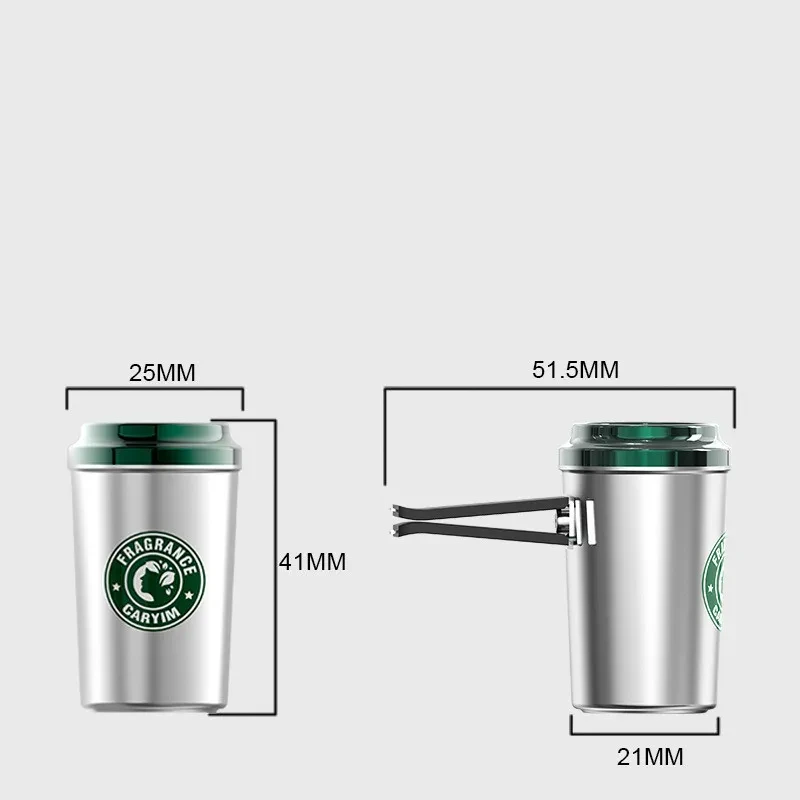Gulong Car Solid Perfume – Men’s Alloy Fragrance Coffee Cup Style
