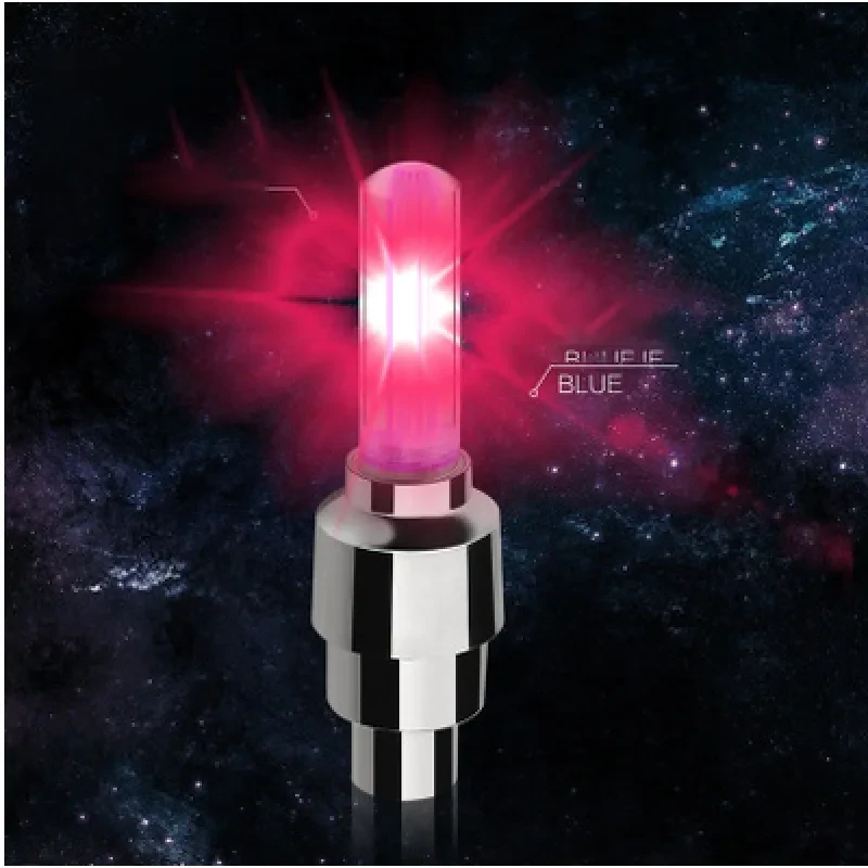 Multicolor LED Tire Valve Lights – Flashing Car & Bike Wheel Lamps