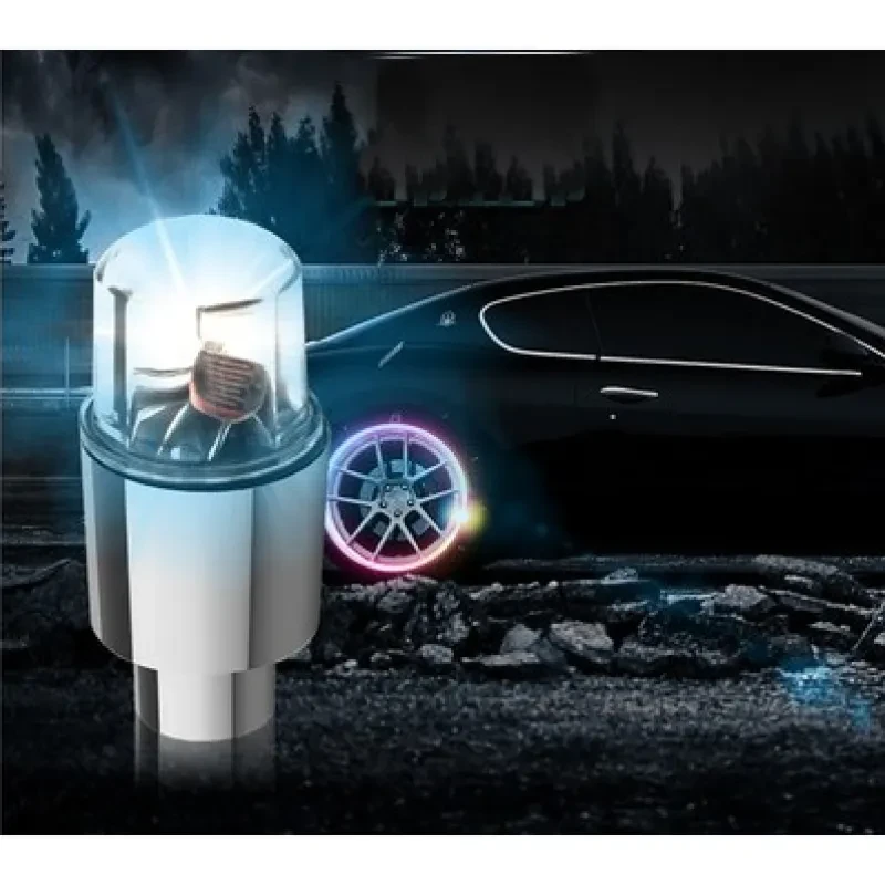 Multicolor LED Tire Valve Lights – Flashing Car & Bike Wheel Lamps