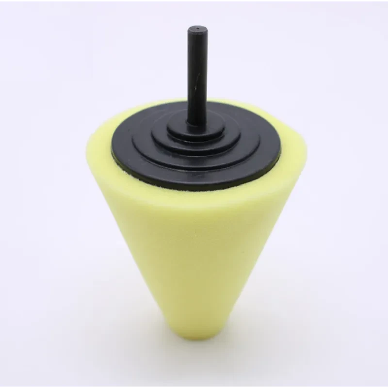 Car Wheel Polishing Cone Kit – 6mm Handle Sponge Buffing Pads
