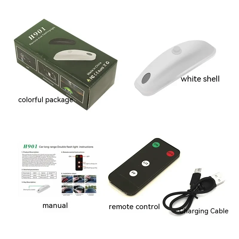 Car Strobe Light with Remote – Anti-Collision Fog LED Beacon
