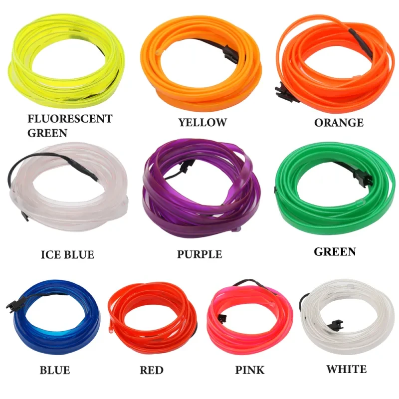 5M EL Cold Light Strip – 12V Car Interior Ambient LED Trim