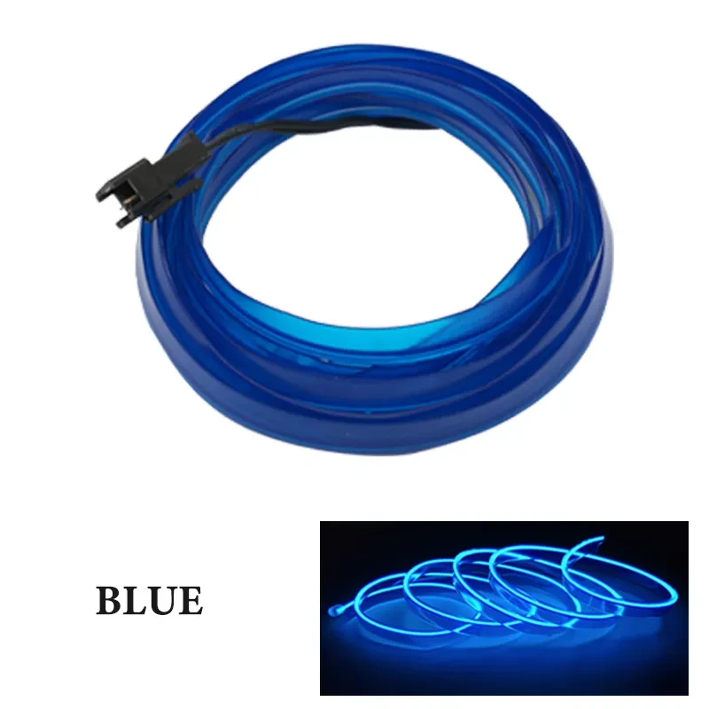 5M EL Cold Light Strip – 12V Car Interior Ambient LED Trim