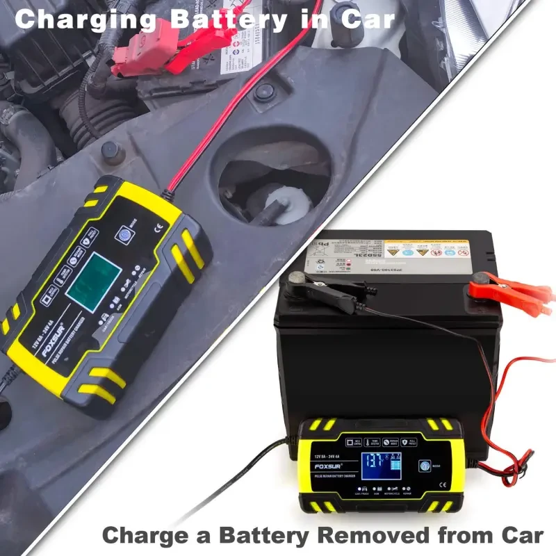 Motorcycle Pulse Battery Charger – 12V Smart 3-Stage Maintainer