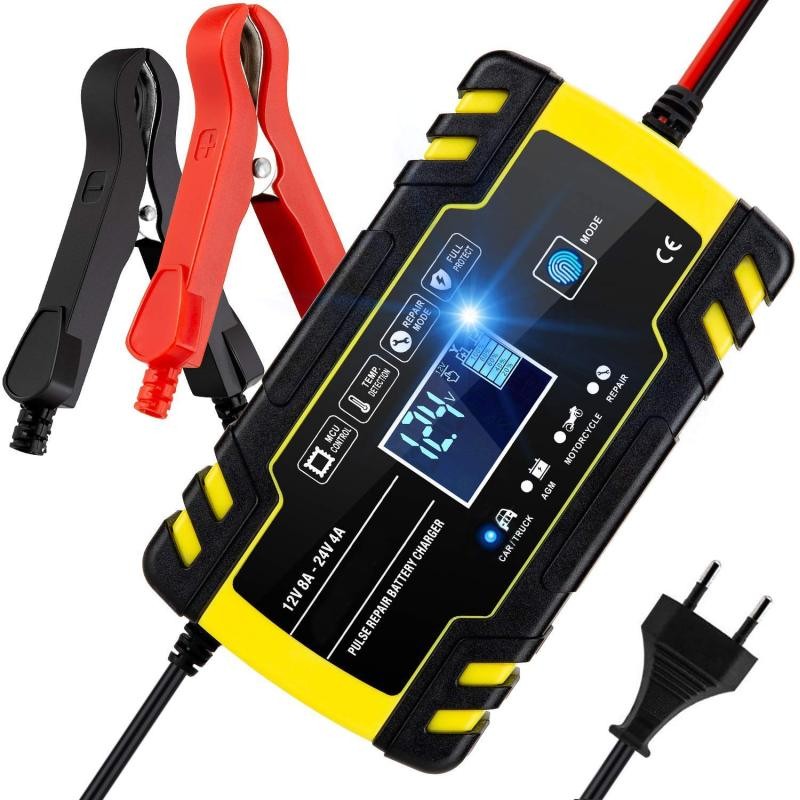 Motorcycle Pulse Battery Charger – 12V Smart 3-Stage Maintainer