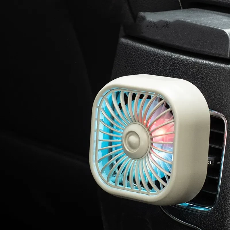 USB Car Air Outlet Fan – 3-Speed Mini Electric Cooling Fan