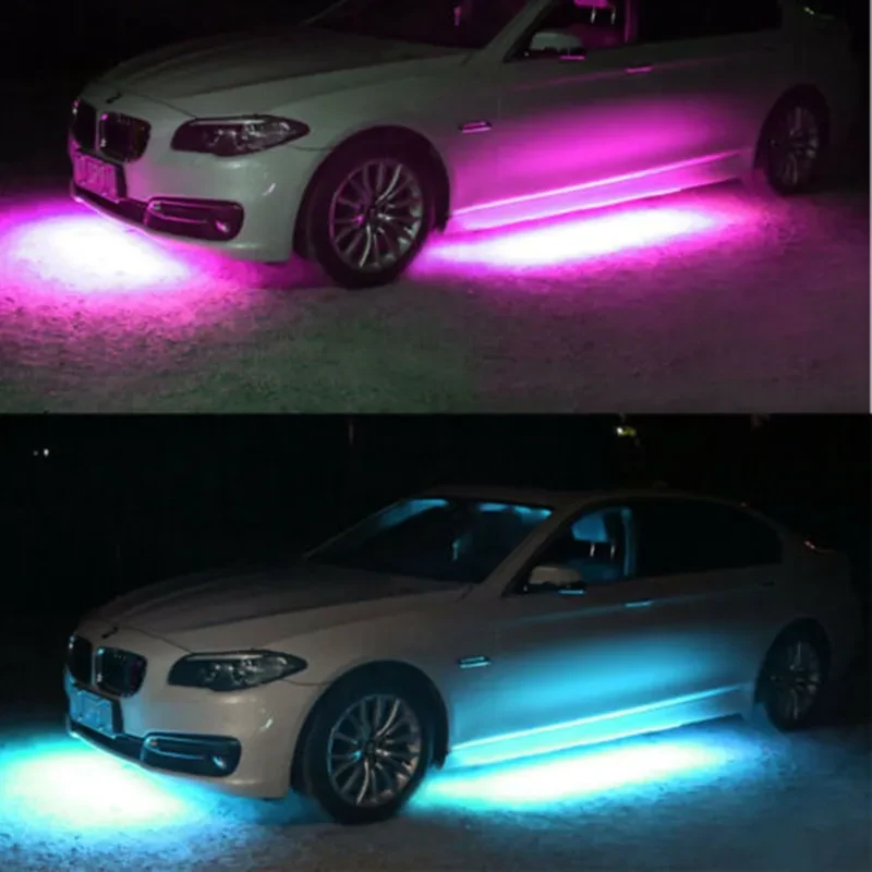 RGB Voice Control Car Chassis Light – 4PCS Underbody Atmosphere Kit