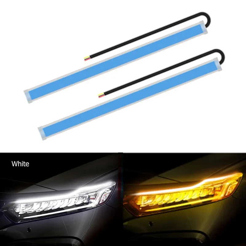 Ultra-Thin Dual-Color LED Flowing Water Car Light Strips (2Pcs)